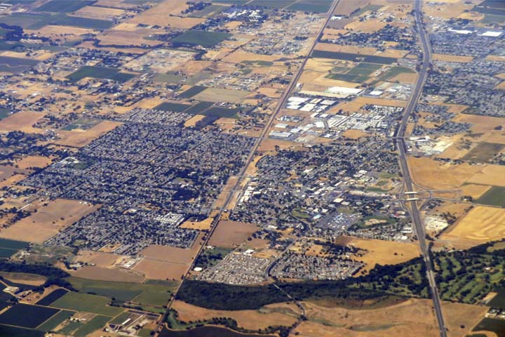 Aerial view of Galt, August 2018